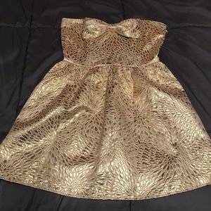 Gold Damask Cocktail Dress